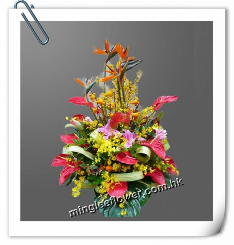 New Year flower basket