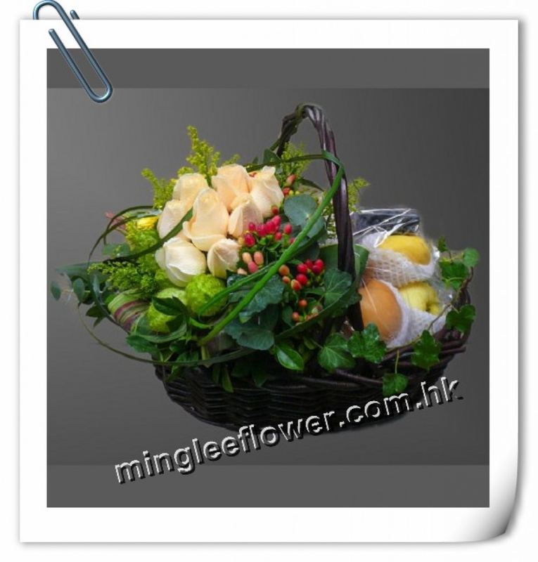 Flower gift basket (402)
